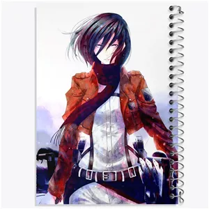 دفتر طراحی 100 برگ خندالو طرح میکاسا اکرمن انیمه اتک آن تایتان Attack on Titan