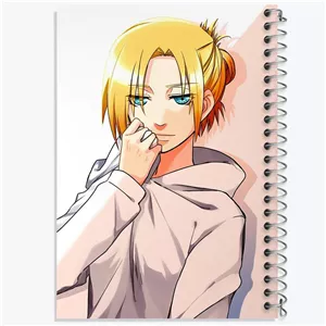 دفتر طراحی 100 برگ خندالو طرح کریستا انیمه اتک آن تایتان Attack on Titan
