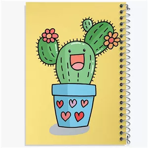 دفتر مشق 100 برگ خندالو طرح کاکتوس