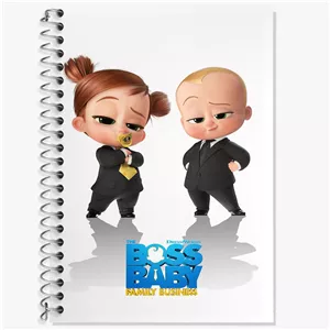 دفتر زبان سه خط 100 برگ خندالو طرح بچه رئیس Boss Baby