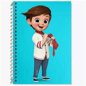 دفتر زبان دو خط 50 برگ خندالو طرح بچه رئیس Boss Baby