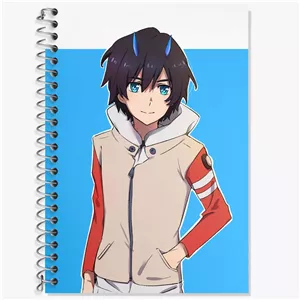 دفتر زبان سه خط 50 برگ خندالو طرح هیرو انیمه دارلینگ Darling