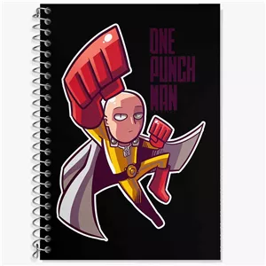 دفتر لغت 100 برگ خندالو طرح سایتاما انیمه مرد تک مشتی One Punch Man
