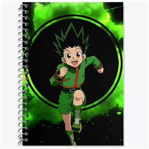 دفتر زبان دو خط 50 برگ خندالو طرح گون انیمه هانتر ایکس هانتر Hunter × Hunter