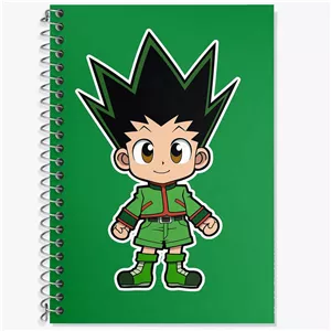 دفتر زبان دو خط 50 برگ خندالو طرح گون انیمه هانتر ایکس هانتر Hunter × Hunter