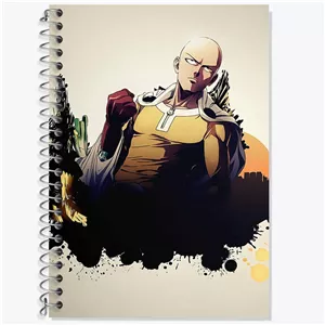 دفتر لغت 50 برگ خندالو طرح  سایتاما انیمه مرد تک مشتی One Punch Man