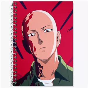 دفتر لغت 50 برگ خندالو طرح سایتاما انیمه مرد تک مشتی One Punch Man