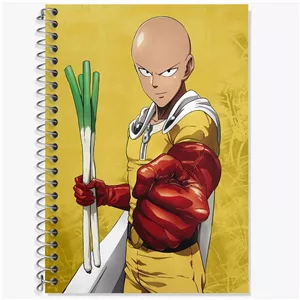 دفتر لغت 100 برگ خندالو طرح سایتاما انیمه مرد تک مشتی One Punch Man