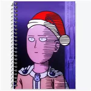 دفتر لغت 50 برگ خندالو طرح سایتاما انیمه مرد تک مشتی One Punch Man