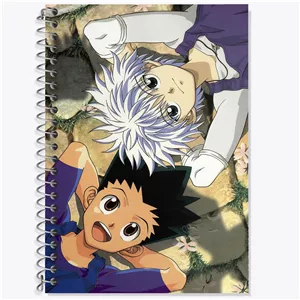 دفتر زبان دو خط 50 برگ خندالو طرح گون و کیلوا انیمه هانتر ایکس هانتر Hunter × Hunter
