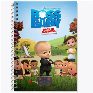 دفتر زبان دو خط 50 برگ خندالو طرح بچه رئیس Boss Baby