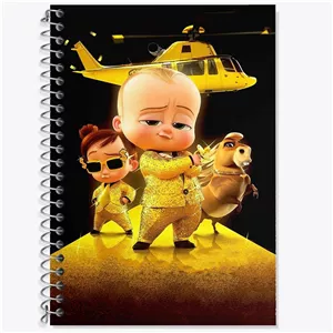 دفتر زبان دو خط 50 برگ خندالو طرح بچه رئیس Boss Baby