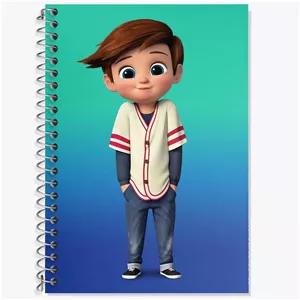 دفتر زبان دو خط 50 برگ خندالو طرح بچه رئیس Boss Baby