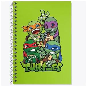 دفتر زبان دو خط 50 برگ خندالو طرح لاکپشت های نینجا