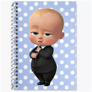 دفتر زبان سه خط 50 برگ خندالو طرح انیمیشن بچه رئیس The Boss Baby