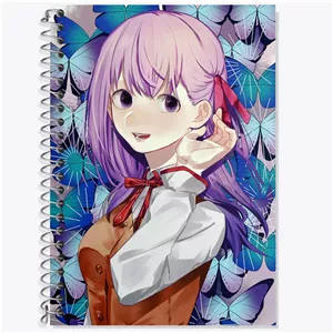 دفتر زبان دو خط 50 برگ خندالو طرح ساکورا انیمه فیت استی نایت Fate Stay Night