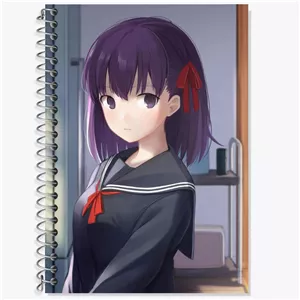 دفتر زبان دو خط 50 برگ خندالو طرح ساکورا انیمه فیت استی نایت Fate Stay Night