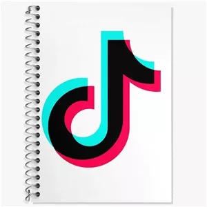 دفتر زبان سه خط 100 برگ خندالو طرح تیک تاک Tik Tok