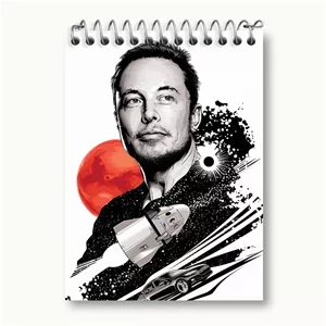 دفتر یادداشت خندالو طرح ایلان ماسک Elon Musk