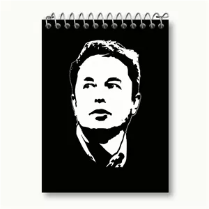 دفتر یادداشت خندالو طرح ایلان ماسک Elon Musk