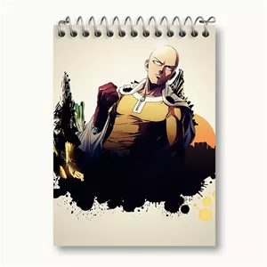دفتر یادداشت خندالو طرح  سایتاما انیمه مرد تک مشتی One Punch Man