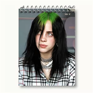 دفتر یادداشت خندالو طرح بیلی آیلیش Billie Eilish