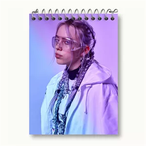 دفتر یادداشت خندالو طرح بیلی آیلیش Billie Eilish