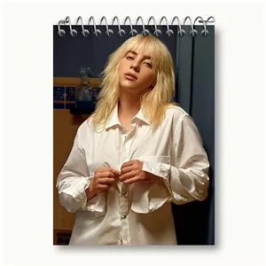 دفتر یادداشت خندالو طرح بیلی آیلیش Billie Eilish