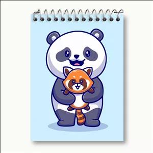 دفتر یادداشت خندالو طرح حیوانات بامزه پاندا