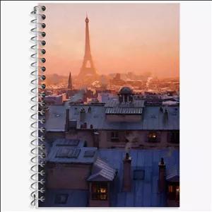 دفتر زبان سه خط 50 برگ خندالو طرح برج ایفل