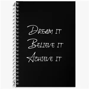 دفتر لغت 50 برگ خندالو طرح Dream It Believe It Achieve It