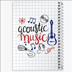 دفتر طراحی 100 برگ خندالو طرح موسیقی