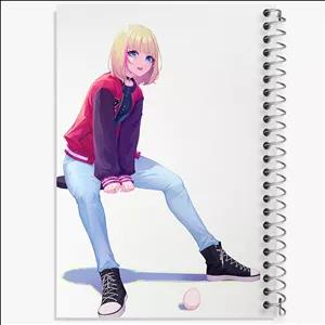 دفتر طراحی 100 برگ خندالو طرح ریکا انیمه واندر اگ پرایورتی