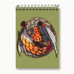 دفتر یادداشت خندالو طرح بازی شکارچی هیولا (Monster Hunter)