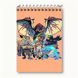 دفتر یادداشت خندالو طرح بازی شکارچی هیولا (Monster Hunter)