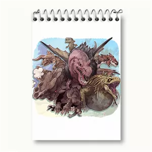 دفتر یادداشت خندالو طرح بازی شکارچی هیولا (Monster Hunter)