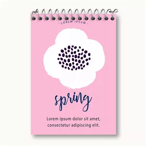 دفتر یادداشت خندالو طرح مینیمال بهار