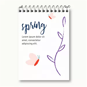 دفتر یادداشت خندالو طرح مینیمال بهار