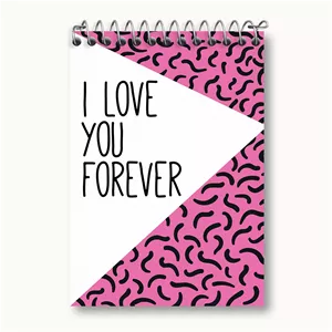 دفتر یادداشت خندالو طرح I Love You Forever