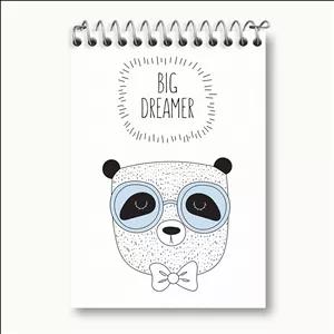 دفتر یادداشت خندالو طرح پاندا بامزه