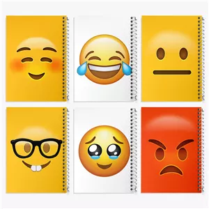 دفتر لیست خرید 50 برگ خندالو طرح ایموجی (Emoji)