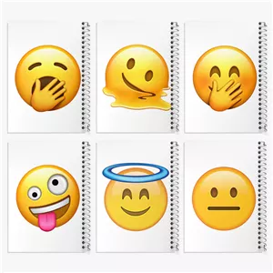 دفتر لیست خرید 100 برگ خندالو طرح ایموجی (Emoji)