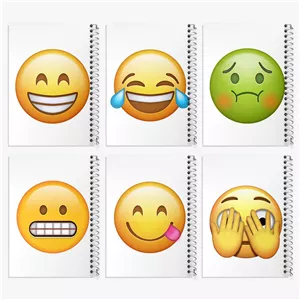 دفتر لیست خرید 50 برگ خندالو طرح ایموجی (Emoji)