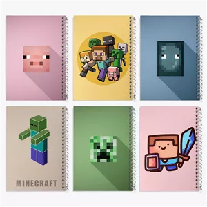 دفتر لیست خرید 50 برگ خندالو طرح ماینکرفت (Minecraft)