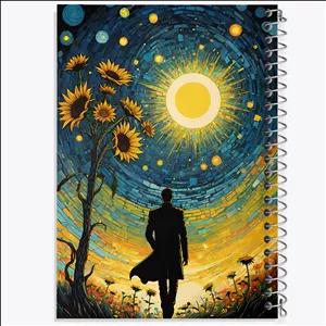 دفتر نقاشی 50 برگ خندالو طرح مزرعه آفتابگردان