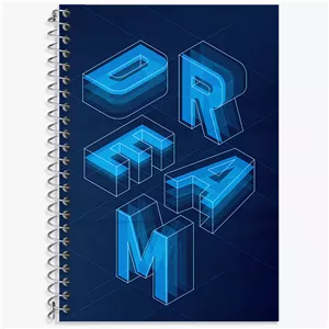 دفتر زبان دو خط 50 برگ خندالو طرح Dream