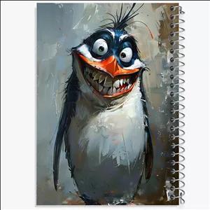 دفتر نقاشی 50 برگ خندالو طرح پنگوئن ترسناک