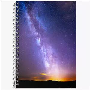 دفتر زبان سه خط 50 برگ خندالو طرح کهکشان (galaxy)