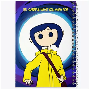 دفتر نت موسیقی 50 برگ خندالو طرح کورالین (Coraline)