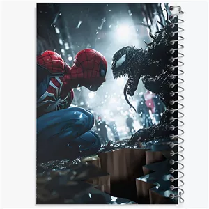 دفتر نقاشی 50 برگ خندالو طرح مرد عنکبوتی و ونوم